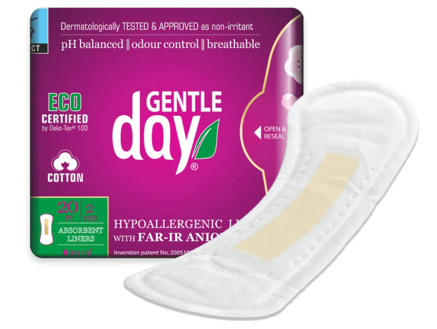 Gentle Day ABSORPČNÍ INTIMKY antibakteriální s aniony | 20 ks v balení